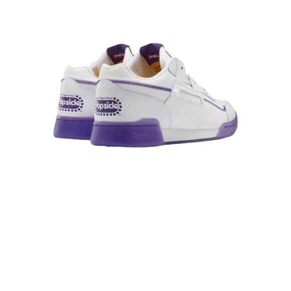 Reebok Workout plus Leather Popsicle Shoes Men's  White/Purple Training 9.5 - Picture 4 of 16